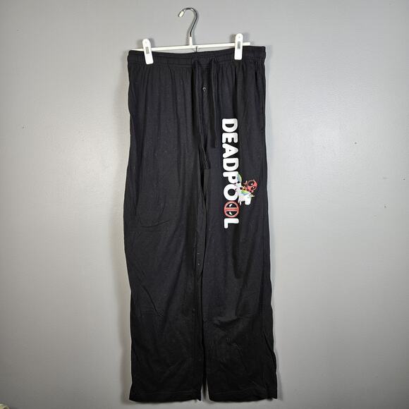 Marvel Other - Deadpool Mens Medium M Black Unicorn Lounge Pant Sleep Pants Pajama Bottoms